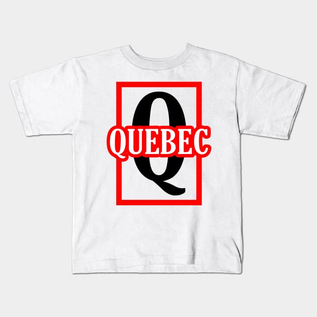 Quebec Kids T-Shirt by colorsplash